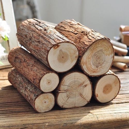 原木小木桩杉木木材壁炉木柴装饰围栏木头栅栏实木树桩摆件圆木桩